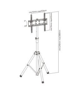 מעמד מתכוונן לטלוויזיה כולל הטייה וחצובה ניידת גודל 32-55 אינץ' LUMI FS08-22T (2)
