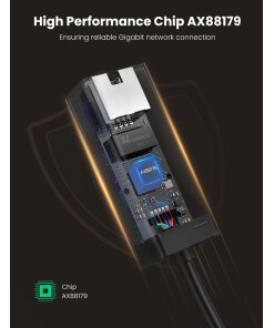 מתאם USB 3.0 זכר ל RJ-45 נקבה אורך הכבל 10 סמ יוגרין UGREEN 20256 (4)
