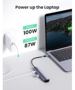 רכזת יוגרין חיבור Type-C צבע כסוף UGREEN 10919 100W 4K (3)