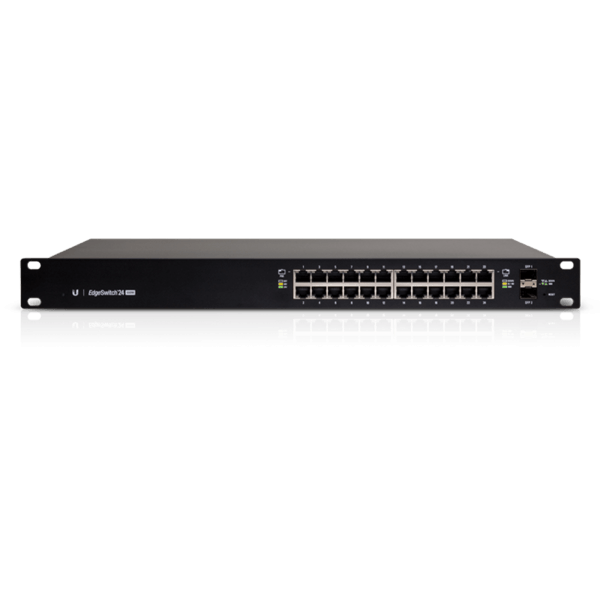 מתג 24 יציאות חיבור RJ-45 הספק 500W כולל ניטור והגדרות UbiquiTi | ES-24 ...