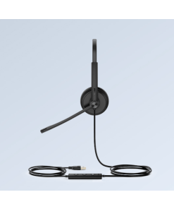 אוזניה + מיקרופון כולל תחנת עגינה באיכות HD בצבע שחור Yealink UH34-B USB (2)