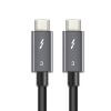 כבל חיבור Type-C זכר - זכר 40Gbps Thunderbolt 3 באורך 0.5 מטר TopX C31.270-0 (2)