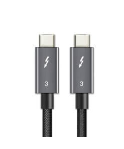 כבל חיבור Type-C זכר - זכר 40Gbps Thunderbolt 3 באורך 0.5 מטר TopX C31.270-0 (2)