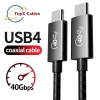 כבל חיבור Type-C יציאה זכר - לזכר USB 4.0 במהירות 40GPS באורך 1 מטר TopX C40 (2)