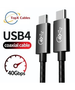 כבל חיבור Type-C יציאה זכר - לזכר USB 4.0 במהירות 40GPS באורך 1 מטר TopX C40 (2)