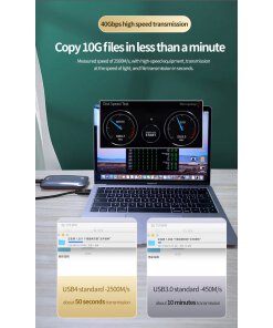 כבל חיבור Type-C יציאה זכר - לזכר USB 4.0 במהירות 40GPS באורך 1 מטר TopX C40 (3)