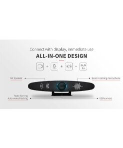 מערכת ועידת וידיאו חיבור USB3.0 עם 4 מיקרופון ו 2 רמקולים מובנים ברזולוציית מסך 4K60 צבע שחור VHD VHD-M1000 (2)