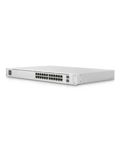 מתג 24 פורטים ג'יגה 16 פורטים auto-sensing 802.3at PoE++ 2 פורטים אופטיים 10G SFP מנוהל UbiquiTi USW-Pro-24-PoE (1)
