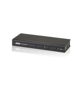 מתג KVM דק USB DVIשמע כולל מקשי קיצור ופונקציית החלפת עכברים ATEN CS74D (2)