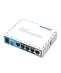נתב אלחוטי מקצועי hAP ac - Dual Band כולל 5 כניסות וכניסת STP צבע לבן Mikrotik hAP ac (1)