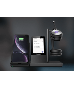 תחנת עבודה IP מקצועית מסוג DECT עם אוזניות הכוללת מערכת תכונות משולבות בצבע שחור Yealink WH66-B (10)