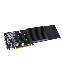 4 חריצי M.2 NVMe SSDכולל Sonnet M.2 4x4 Silent PCIe Card הוסף כונני SSD משלך sonnetstore FUS-SSD-4X4-E3S 32TB