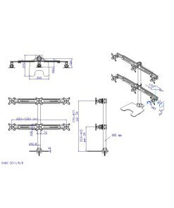 זרוע ארגונומית 6 מסכים עד 27 אינץ' Tech Arm TA6490