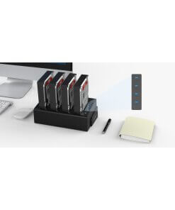 משכפל דיסקים 1 ל 3 חיבור USB3.0 גודל 2.5 ו 3.5 Orico 6648US3-C-V1 4Bay Hard Drive Clone
