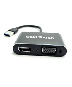 מתאם USB3.0 ל VGA ו HDMI זכר לנקבה ונקבה Gold Touch E-USB3-VGHD (2)