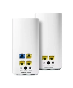 נתב WIFI מערכת ZenWiFi AC Mini מורכבת מנתב AC1500 אחד ושני צמתים מתרחבים מאובטחים ASUS WHITE-2-PK CD6 (3)