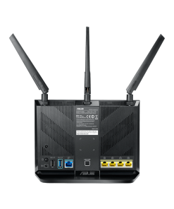 נתב גיימינג עם Gigabit WiFi בעל שני תחומי תדרים עם MU-MIMO AiMesh למערכת WiFi אבטחת רשת AiProtection מאיץ גיימינג ASUS RT-