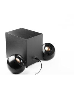 רמקולים שולחניים חיבור USB2.1 כולל סאב וופר בצורת כדור בצבע שחור Creative SPK-PEBBLE-PLUS USB2 (2)