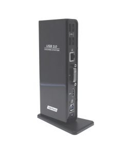 תחנת עגינה לתצוגה כפולה חיבור USB3.0 בצבע שחור Gold Touch | UDS-3U