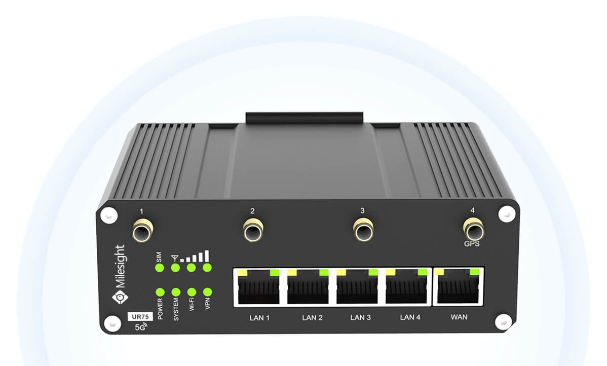 נתב סלולר תעשייתי רשת 4G LTE כולל WIFI ניתן לניהול ומאובטח Milesight UR35-L04EU-W (1)