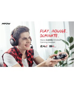 אוזניות גיימינג אלחוטיות עד 12 מטר עם מיקרופון מסנן רעשים Mpow BH415A PS4 PS5 PC Xbox Nintendo Air 2.4G Wireless Gaming Headset