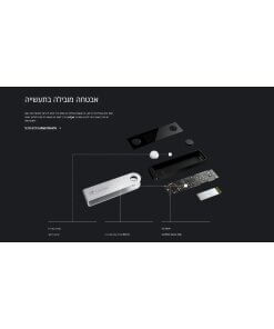 ארנק מפתח פרטי לשמירה וגישה למטבעות שלך חיבור Bluetooth מאובטח Ledger Nano X