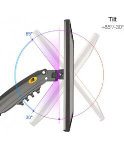 זרוע ארגונומית שולחנית גז דו מפרקית למסך מחשב בגודל 17-35 אינץ North Nayou H100 Gas Desktop Monitor Desk Arm