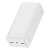 מטען נייד מהיר לסמארטפון בצבע לבן Baseus PPDML-N02 30000MAH Quick Charge USB Type-C 20W