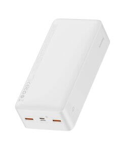 מטען נייד מהיר לסמארטפון בצבע לבן Baseus PPDML-N02 30000MAH Quick Charge USB Type-C 20W