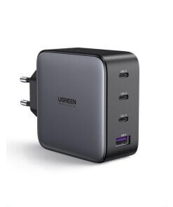 מטען קיר 4 חיבורים USB ו Type-C הספק 100W בצבע שחור UGREEN 40747 3C1A GaN Fast Charger (2)