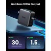 מטען קיר 4 חיבורים USB ו Type-C הספק 100W בצבע שחור UGREEN 40747 3C1A GaN Fast Charger (6)