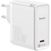 מטען קיר מהיר בהספק 100W עם כבל Type-C עבור 5A 1,5 מטר בצבע לבן Baseus TZCCGAN-L02 GaN2 1C (1)