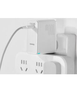 מטען קיר מהיר בהספק 100W עם כבל Type-C עבור 5A 1,5 מטר בצבע לבן Baseus TZCCGAN-L02 GaN2 1C (6)