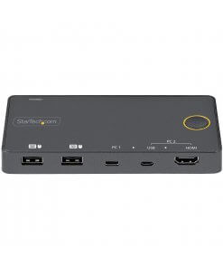 מתג HDMI KVM קומפקטי שולחני ואו מחשב נייד תואם Thunderbolt 3 כולל 2 יציאות היברידי StarTech SV221HUC4K (4)