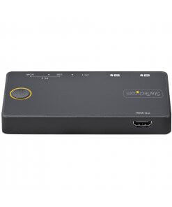 מתג HDMI KVM קומפקטי שולחני ואו מחשב נייד תואם Thunderbolt 3 כולל 2 יציאות היברידי StarTech SV221HUC4K (5)