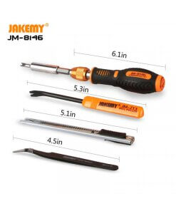 ערכת כלים 47 ב-1 מוט אחד הניתן להרחבה ו-3 סיביות למברג עיצוב קומפקטי קל לנשיאה ולאחסון JAKEMY JM-8146 (3)