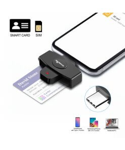 קורא כרטיסים חכמים לכרטיסי זיהוי ושבבים חיבור Type-C במהירות גבוהה ROCKETEK CSCR3 (2)