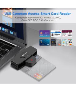 קורא כרטיסים חכמים לכרטיסי זיהוי ושבבים חיבור Type-C במהירות גבוהה ROCKETEK CSCR3 (4)