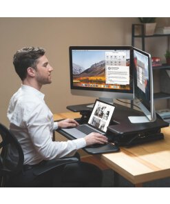 שולחן עבודה מתכוונן לעבודה בעמידה ובישיבה Loctek MT107M SITSTAND (1)