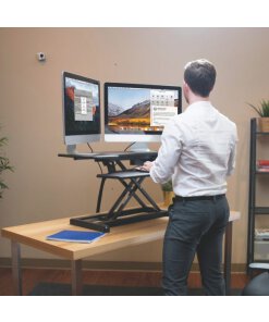 שולחן עבודה מתכוונן לעבודה בעמידה ובישיבה Loctek MT107M SITSTAND (2)