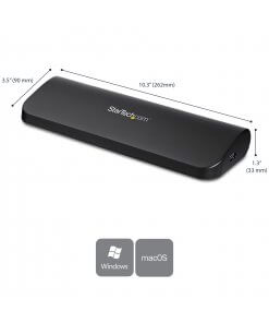 תחנת עגינה USB 3.0 עם צג כפול עם HDMI ו-DVIVGA בצבע שחור StarTech USB3SDOCKHDV (6)