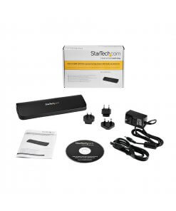 תחנת עגינה USB 3.0 עם צג כפול עם HDMI ו-DVIVGA בצבע שחור StarTech USB3SDOCKHDV (9)