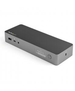 תחנת עגינה אוניברסלית היברידית למחשב USB-C ו-USB-A ברזולוצייה 4K60Hz בצבע אפור StarTech DK30C2DPEP (2)