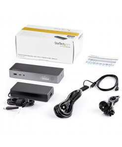 תחנת עגינה אוניברסלית היברידית למחשב USB-C ו-USB-A ברזולוצייה 4K60Hz בצבע אפור StarTech DK30C2DPEP (5)