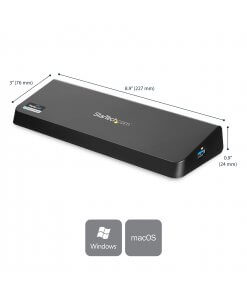 תחנת עגינה אוניברסלית למחשב נייד צג כפול עם HDMI ו-USB 3.0 ברזולוציה 4K בצבע שחור StarTech USB3DOCKHDPC (1)