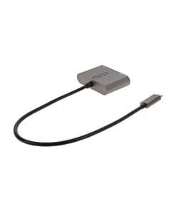 תחנת עגינה למחשב נייד חיבור Type-C מרובה יציאות ברזלוצייה 4K הספק 100W בצבע אפור StarTech CDP2HDUACP2 (2)