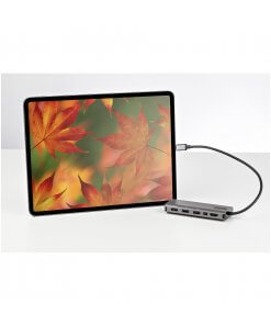 תחנת עגינה למחשב נייד חיבור Type-C מרובה יציאות ברזלוצייה 4K הספק 100W בצבע אפור StarTech DKT31CMDPHPD (4)