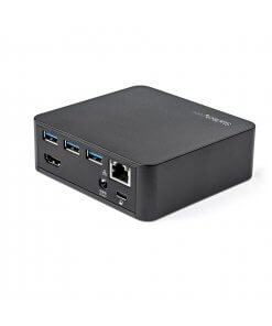 תחנת עגינה למחשב נייד עם אספקת חשמל של 85W חיבור USB-C צג יחיד 4K 30Hz HDMI בצבע שחור StarTech DK30CHDPD (1)