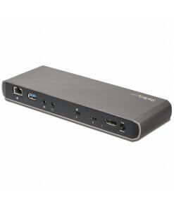 תחנת עגינה למחשב נייד עם מסך כפול Thunderbolt 3 Dock רכזת USB 3.0 עם 3 יציאות StarTech TB3DK2DPPD 85W (2)