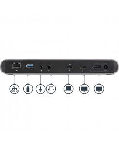 תחנת עגינה למחשב נייד עם מסך כפול Thunderbolt 3 Dock רכזת USB 3.0 עם 3 יציאות StarTech TB3DK2DPPD 85W (4)